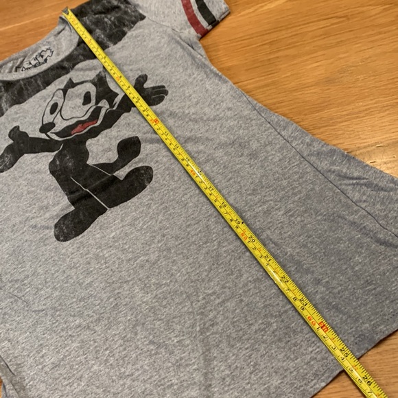 FELIX THE CAT~Size XS-S~Vintage Varsity Stripe Sleeve T-shirt ~ - Picture 7 of 9